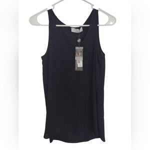 Lola & Sophie Black High Low Blouse XS Made In The USA Classic Office‎ Preppy